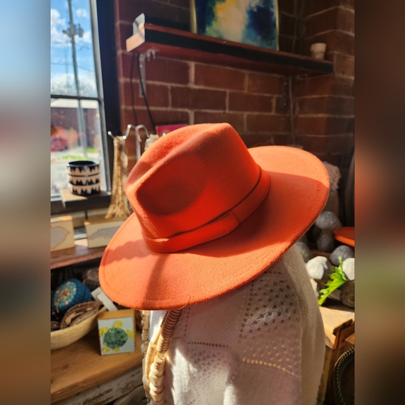 Bright Orange Fedora Brim - Super cute 😍 Unisex - Picture 4 of 17